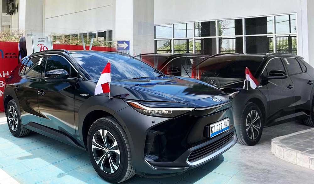 Mobil Listrik Toyota bZ4X Jadi Kendaraan VVIP Upacara di IKN